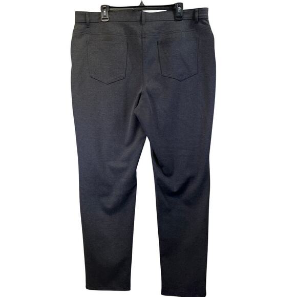 So Slimming By Chico's Womens 3 XL/16 Gray Elastic Waist Office Wear Pants FLAW - Picture 2 of 11